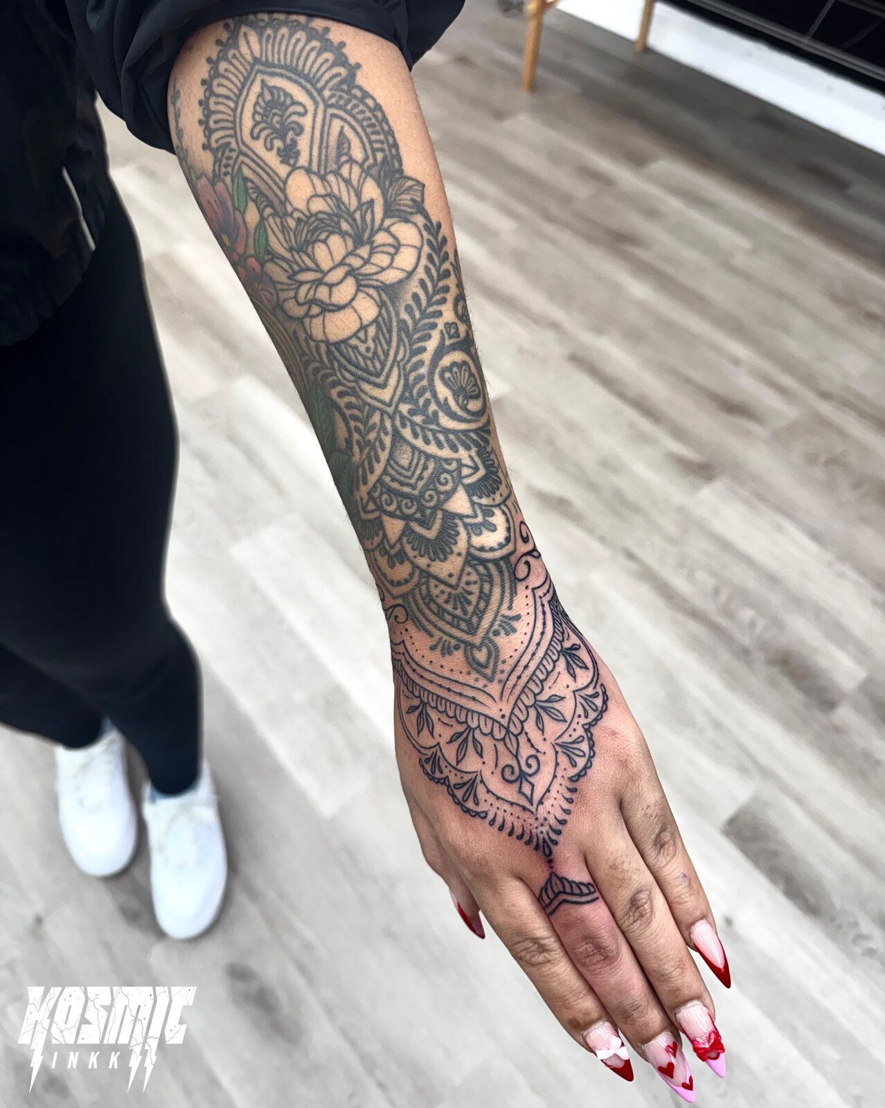 Custom tattoo work by Kosmic Inkk